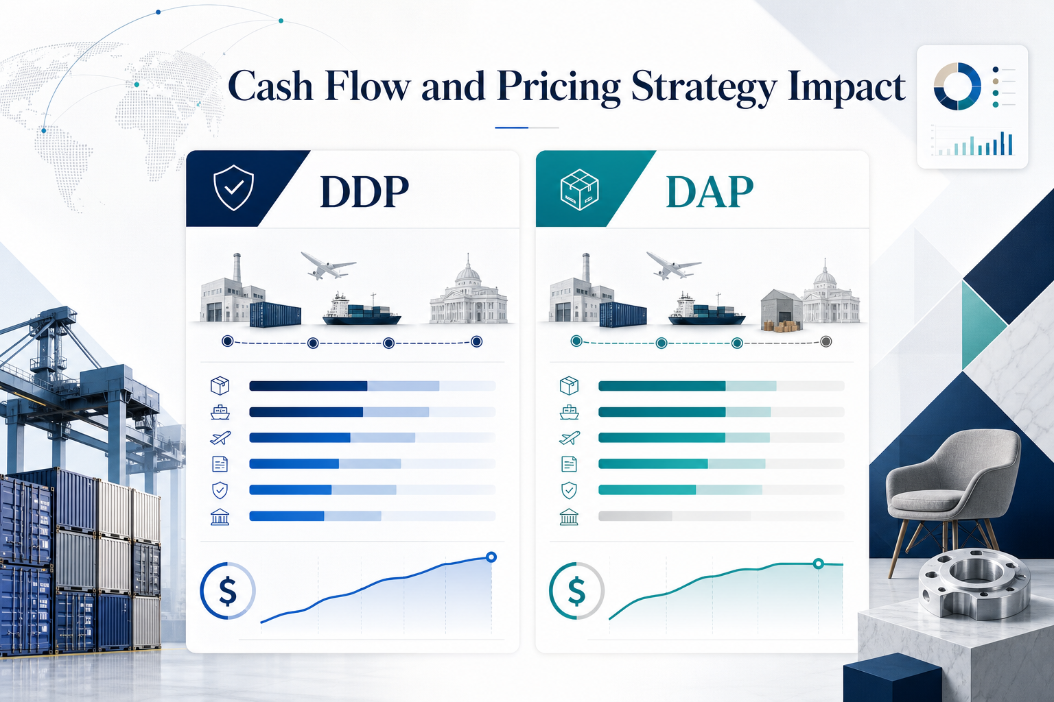 DDP vs DAP Hidden Costs Explained: A Complete Expense Breakdown, Cash Flow and Pricing Strategy Impact, DDP vs DAP cost breakdown, illustration 4