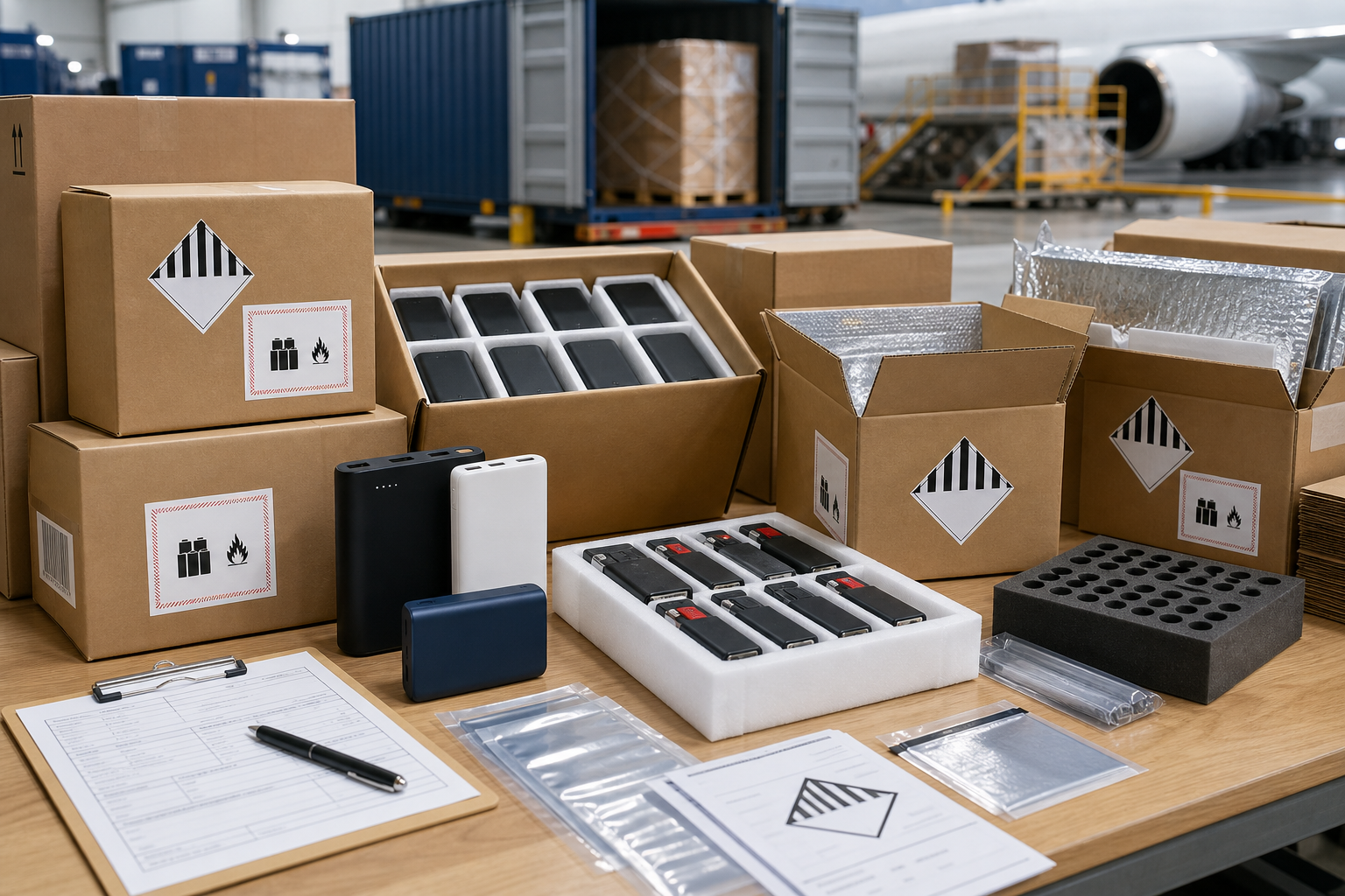 Types de batteries et classification pour un transport conforme de batteries lithium de batteries externes depuis la Chine vers la France