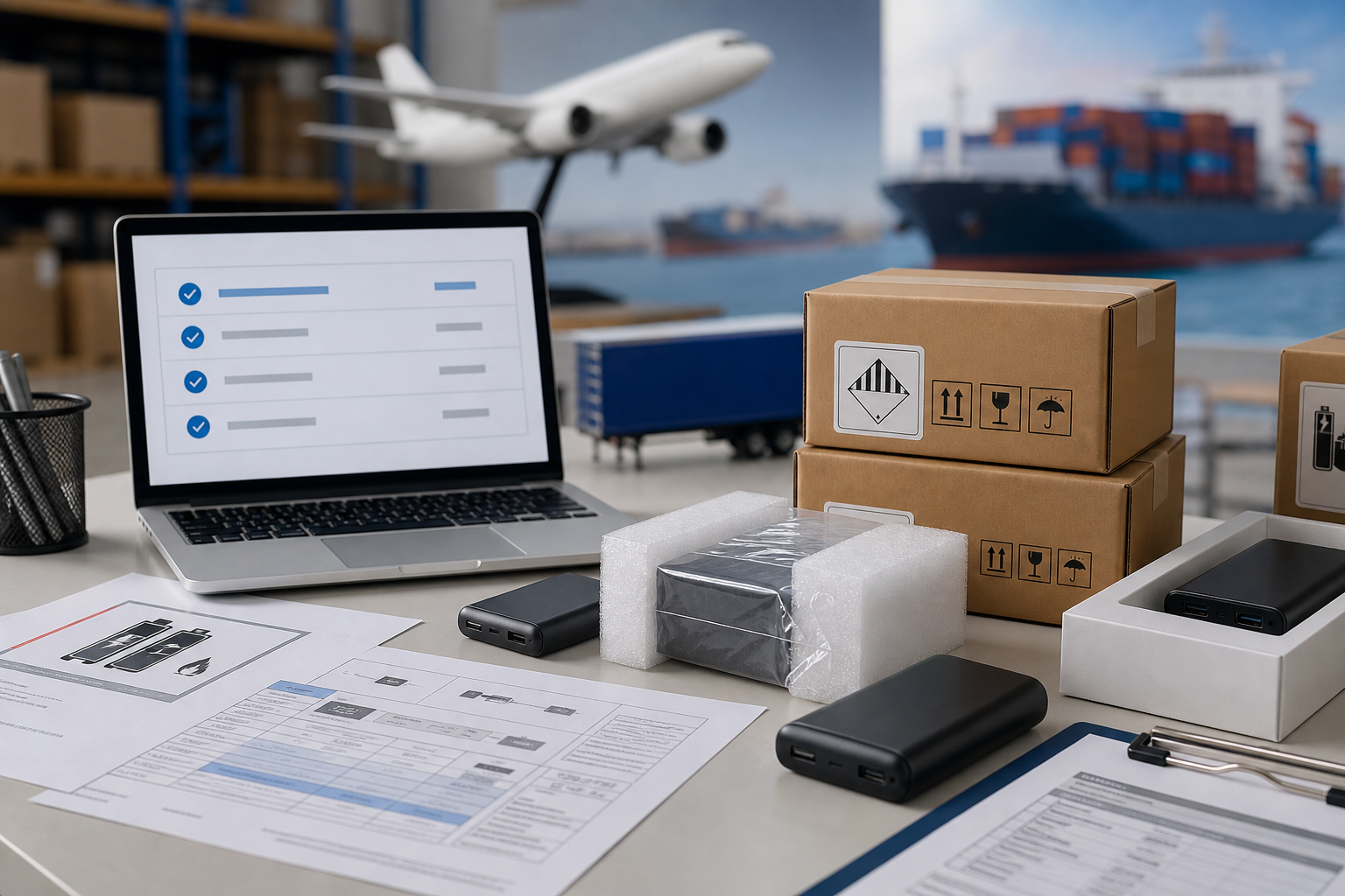 Sources officielles de règles à vérifier avant la réservation pour l'expédition conforme de batteries lithium de power bank en cargaison depuis la Chine vers la France